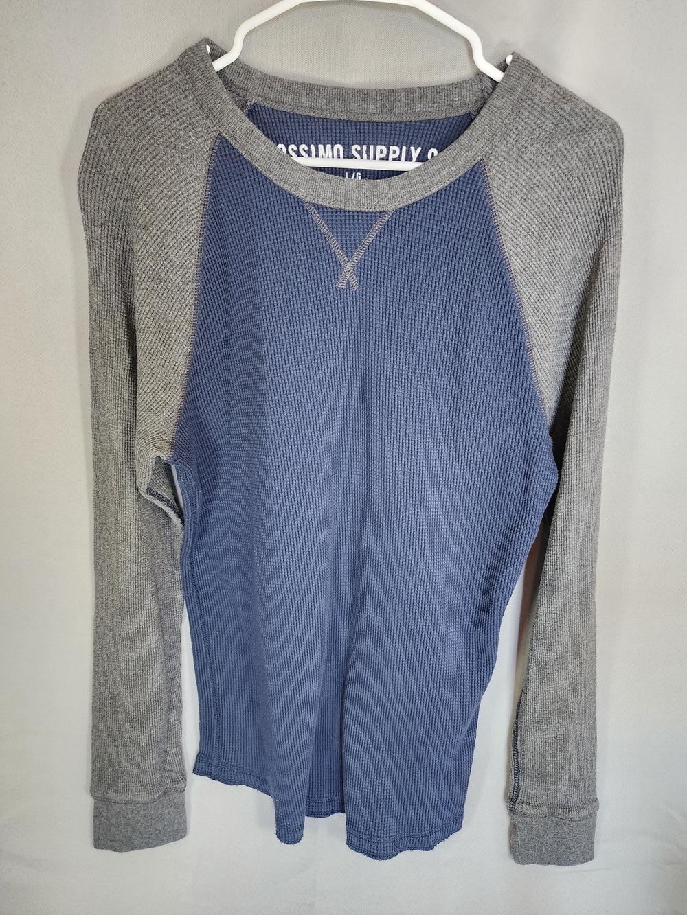 Mossimo Supply Co. Navy and Gray Waffle Raglan Thermal